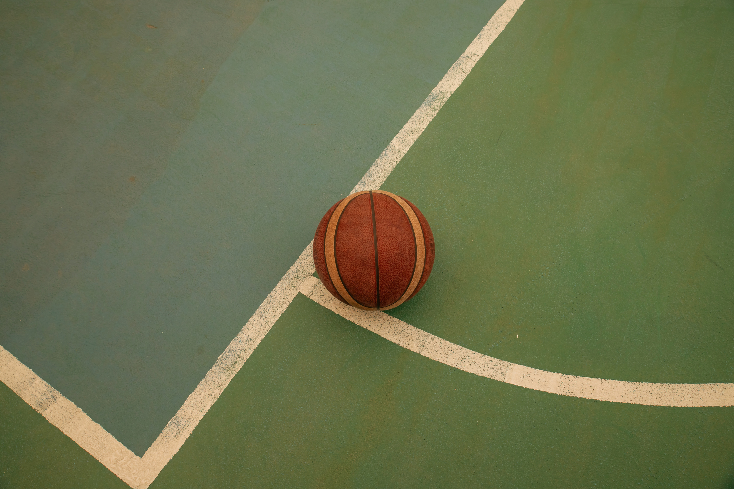 Ball at Basketball Court